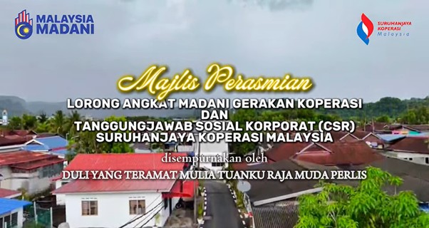 Raja Muda Perlis Berkenan Rasmi “Lorong Angkat Madani Gerakan Koperasi” di Kampung Warna Warni, Kuala Perlis